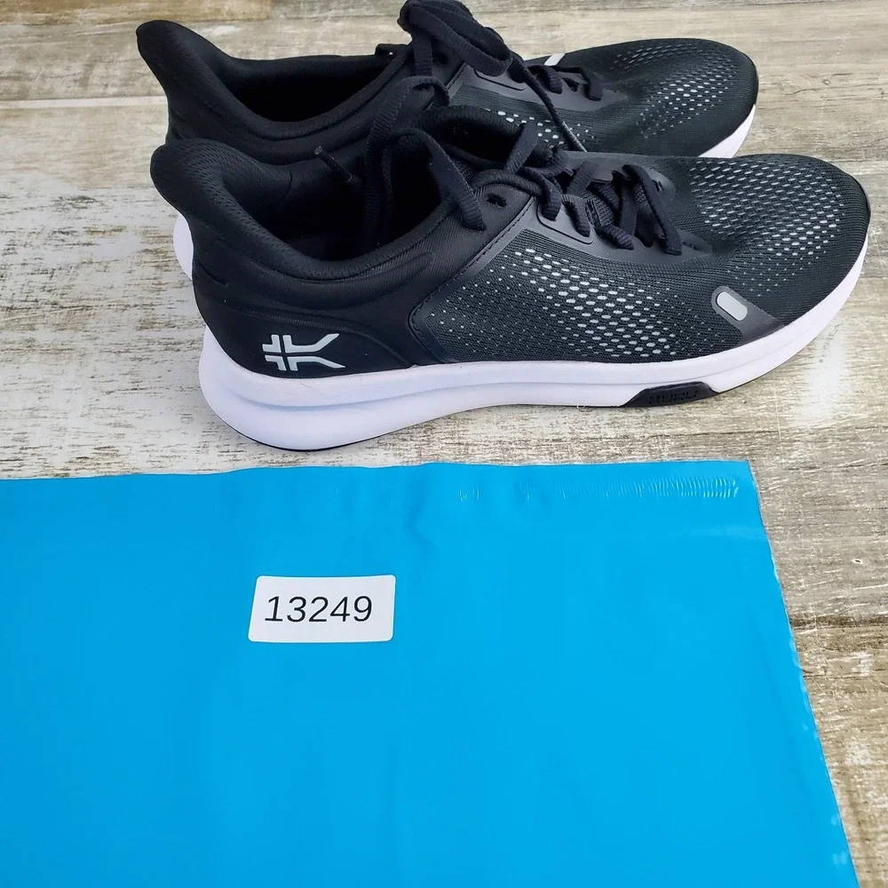 KURU ATOM Fusion Womens Shoes Sz 10 M Running Jet Black Bright White Sneakers